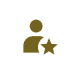 A person with an open mouth and one star in their right hand.